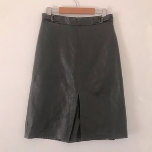 GENUINE LEATHER GAP SKIRT